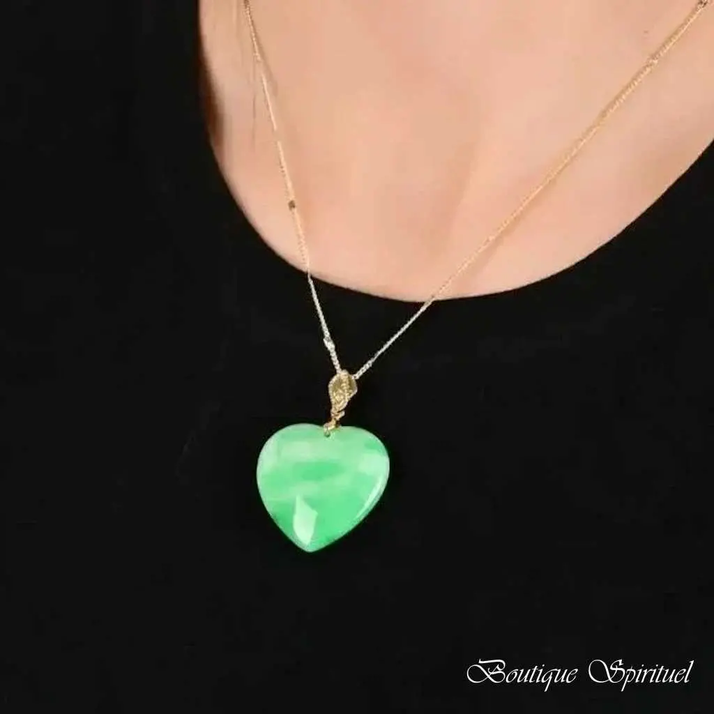 pendentif cœur de jade