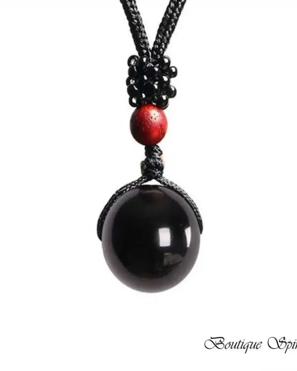 pendentif en obsidienne pouvoir de protection
