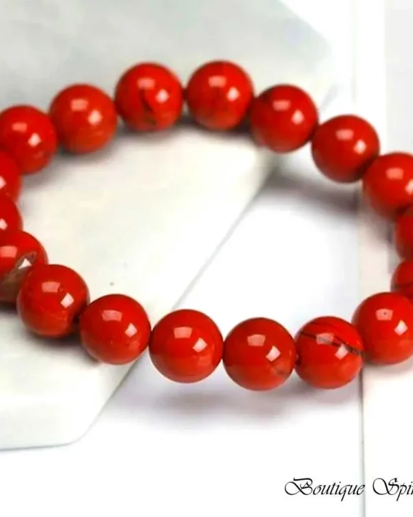 bracelet en jaspe rouge