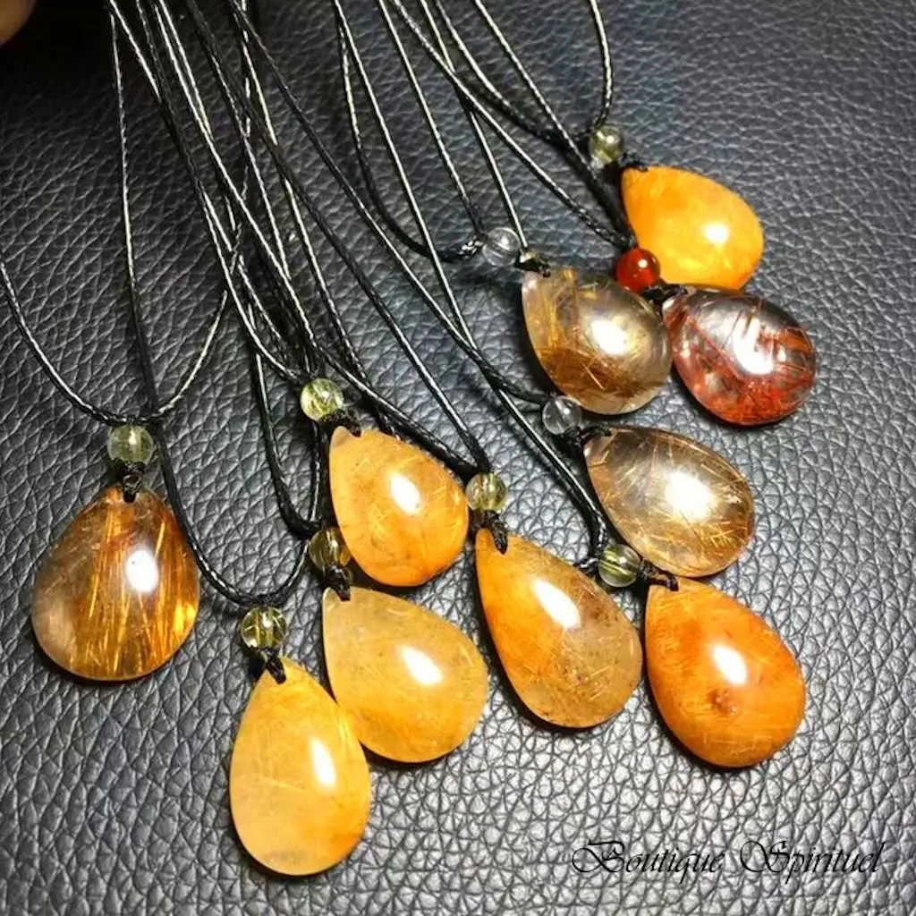 pendentif en quartz rutile